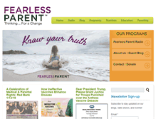 Tablet Screenshot of fearlessparent.org